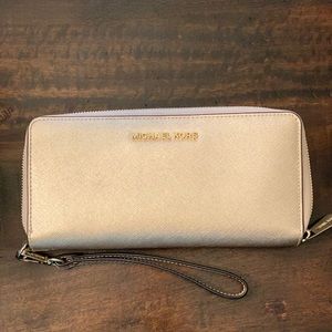 Metallic Michael Kors wristlet
